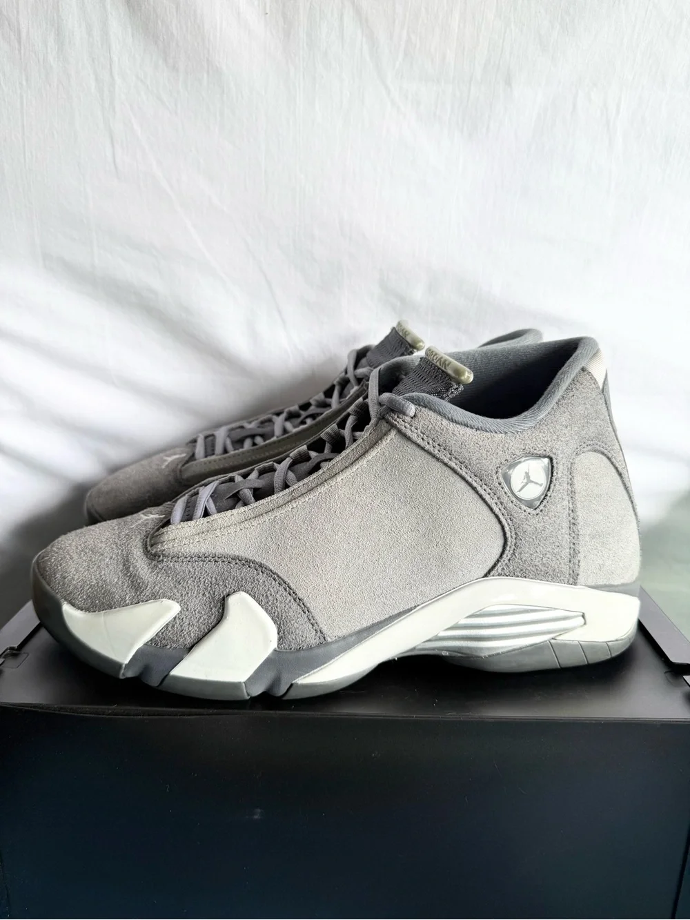 AUTHENTIC Jordan 14 Retro Flint Grey size 10 FJ3460-012 2024 PRE-OWNED